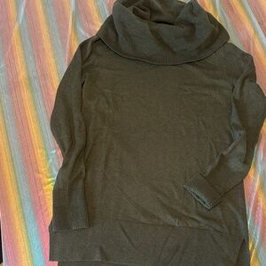 LOFT Dark Olive Cowl Neck Sweater